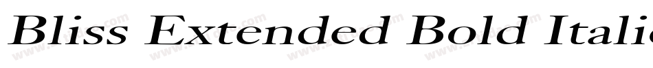 Bliss Extended Bold Italic字体转换